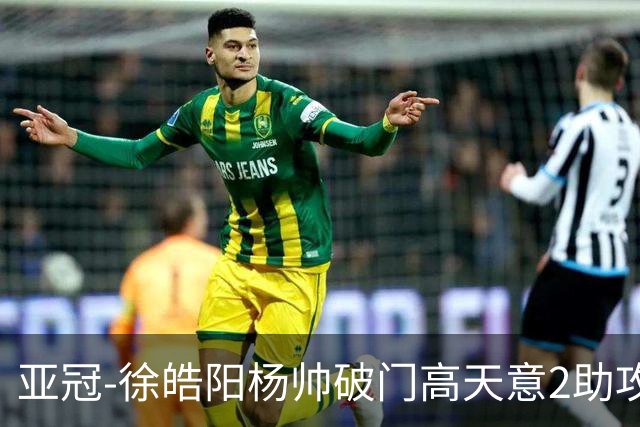 亚冠-徐皓阳杨帅破门高天意2助攻 申花2-1淡滨尼流浪者